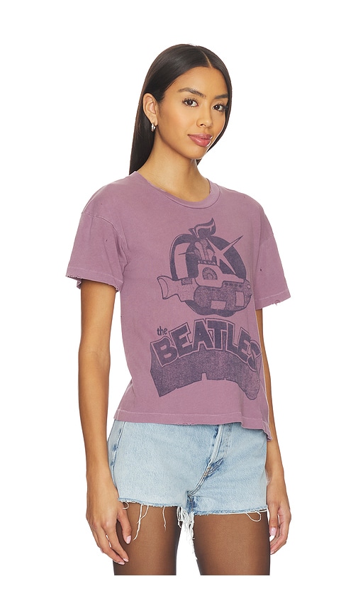 Madeworn The Beatles Crop Tee In Purple