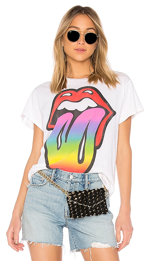 x REVOLVE Rolling Stones Color Tongue Crew Tee