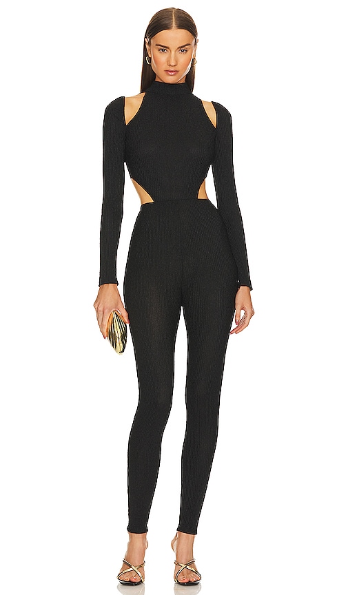 Michael Costello x REVOLVE Archer Jumpsuit in Black