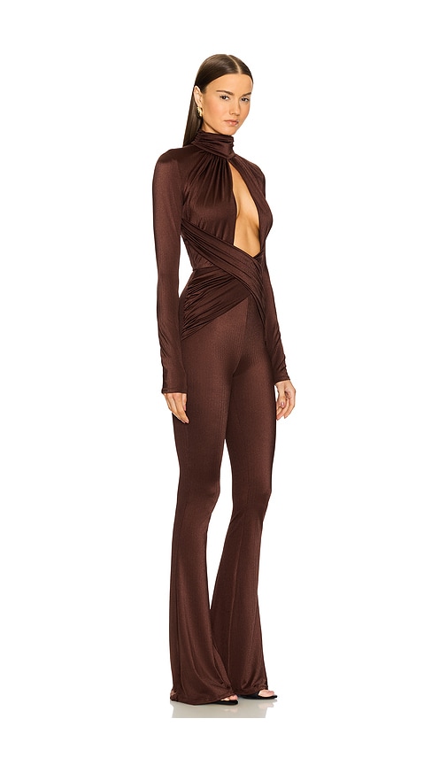 Michael Costello X Revolve Salima Jumpsuit In Chocolate