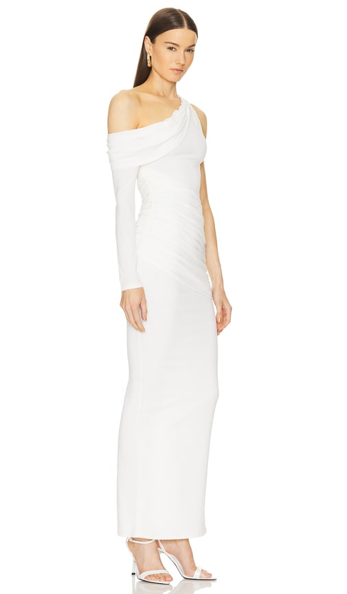 Shop Michael Costello Mireille Maxi Dress In White