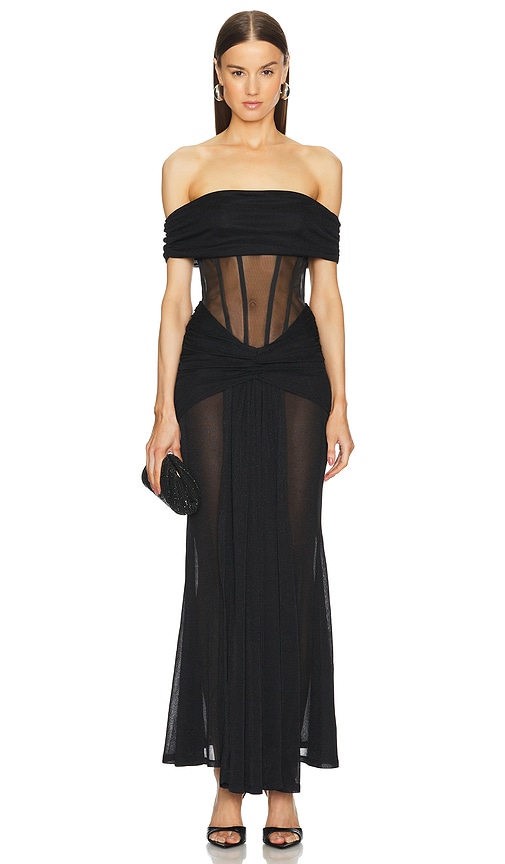 Shop Michael Costello X Revolve Catalina Gown In 黑色