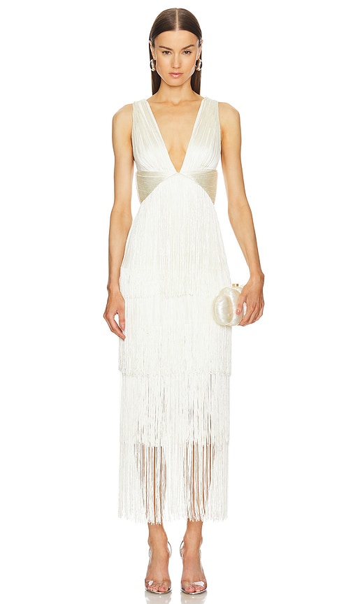 Shop Michael Costello X Revolve Skylar Maxi Dress In 象牙白