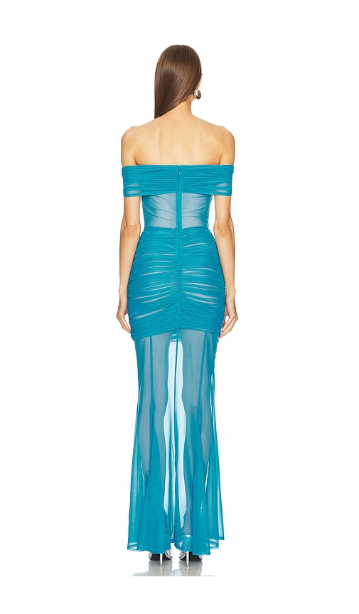  Michael Costello Abendkleid Heidi In Blue. Größe M. Also In Xl. 