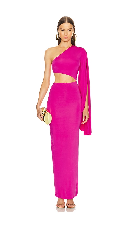 Shop Michael Costello X Revolve Aaliyah Gown In Fuchsia