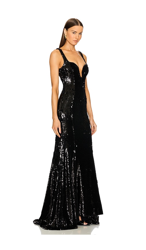 Michael Costello Abendkleid Loren In Black