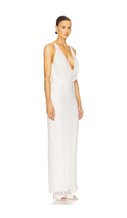 Michael Costello X Revolve Terrence Gown In 象牙白