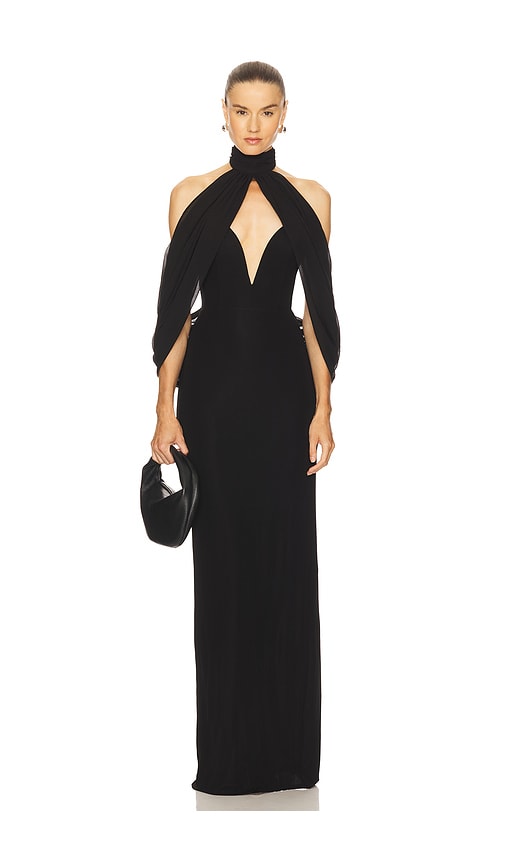 Michael Costello X Revolve Braga Gown In Black