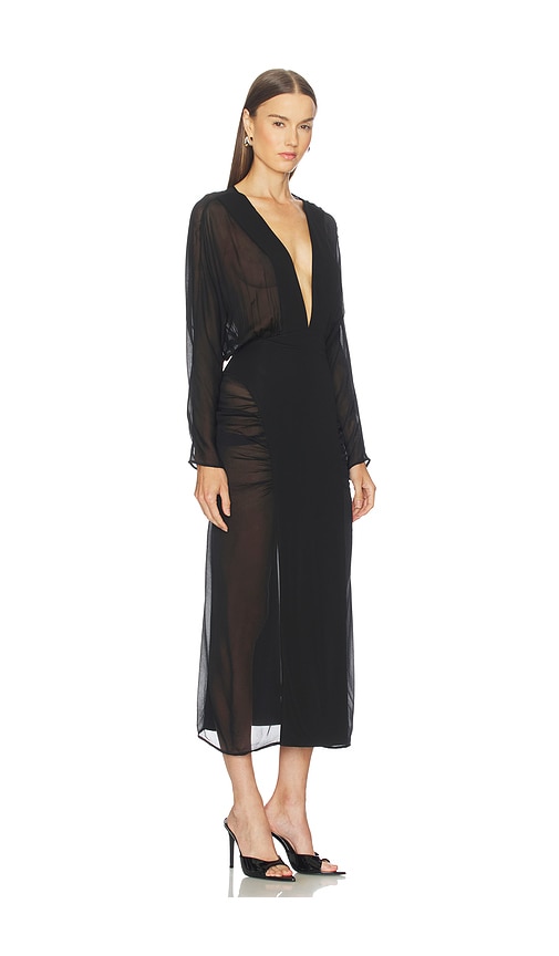 Michael Costello X Revolve Benedita Midi Dress In Black