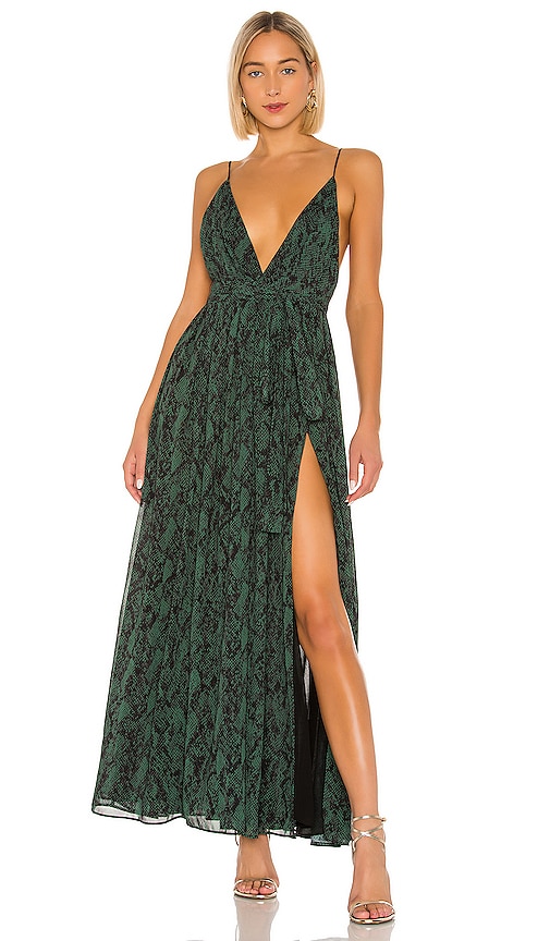 revolve green dress