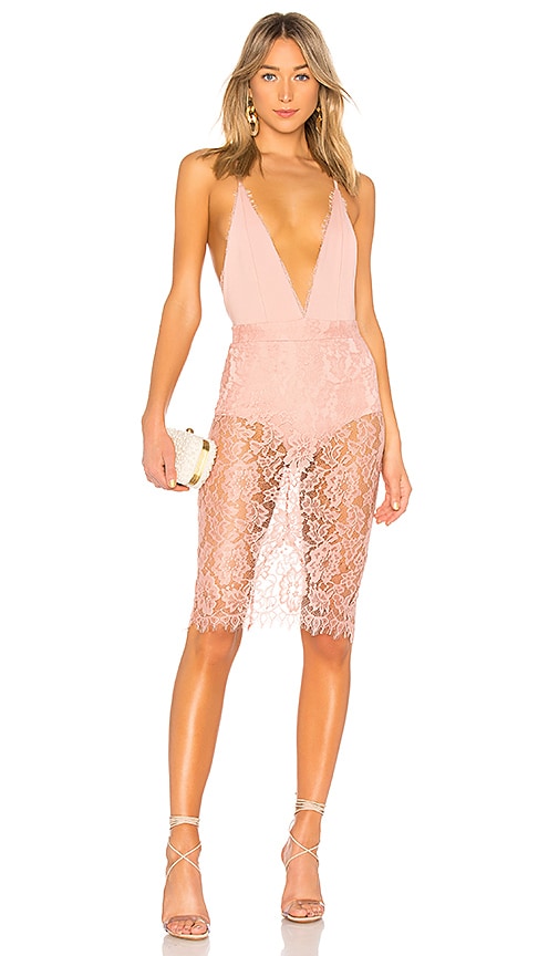 Michael Costello x REVOLVE Adrian Dress in Blush