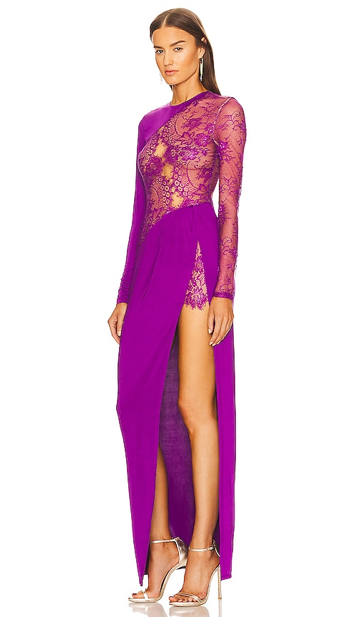  Michael Costello Abendkleid Hillary In Purple. Größe S. Also In Xs. 