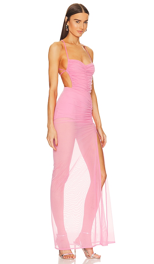 Shop Michael Costello X Revolve Follie Gown In Hot Pink