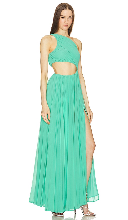 Shop Michael Costello X Revolve Jovie Gown In Teal