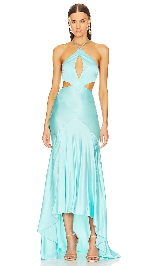 Michael Costello Kleid Ione In Teal