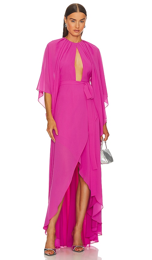 Michael Costello X Revolve Solare Gown In Hot Pink