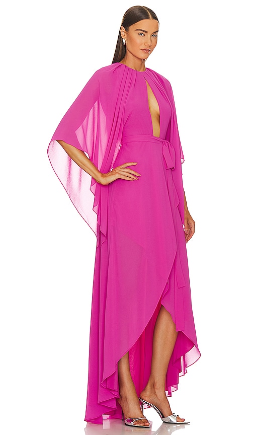 Shop Michael Costello X Revolve Solare Gown In Hot Pink