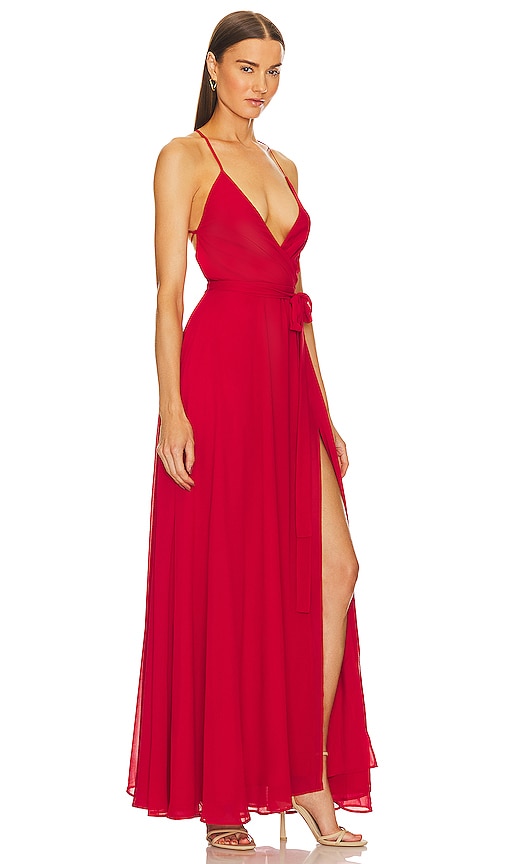 Shop Michael Costello X Revolve Hoku Gown In Red