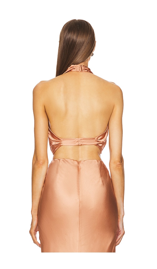  Michael Costello Oberteil Perla In Metallic Copper. Größe S. Also In Xl. 