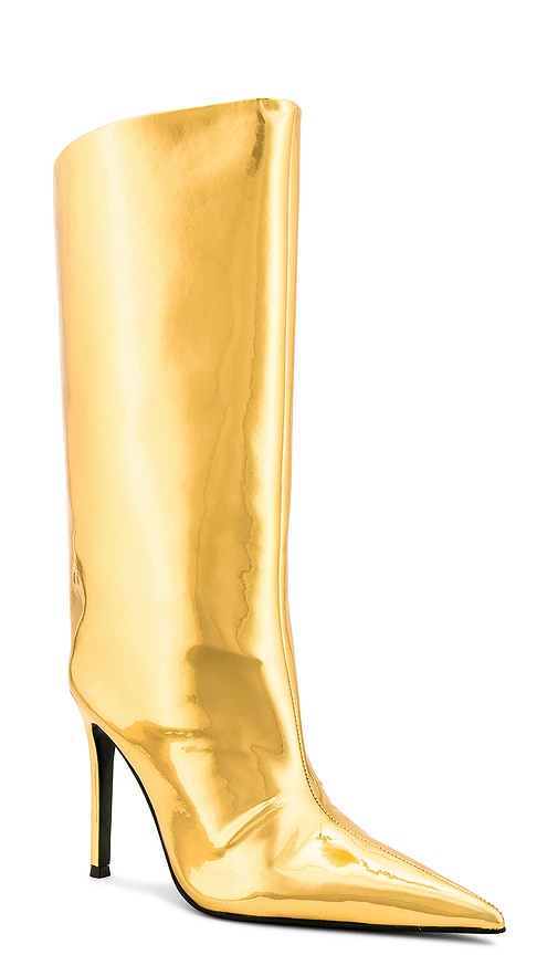 Shop Michael Costello X Revolve Sabrina Boot In Metallic Gold