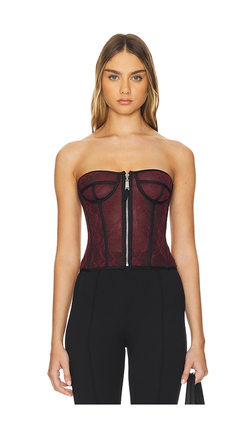 Shop Mybestfriends Palmer Bustier In Cherry