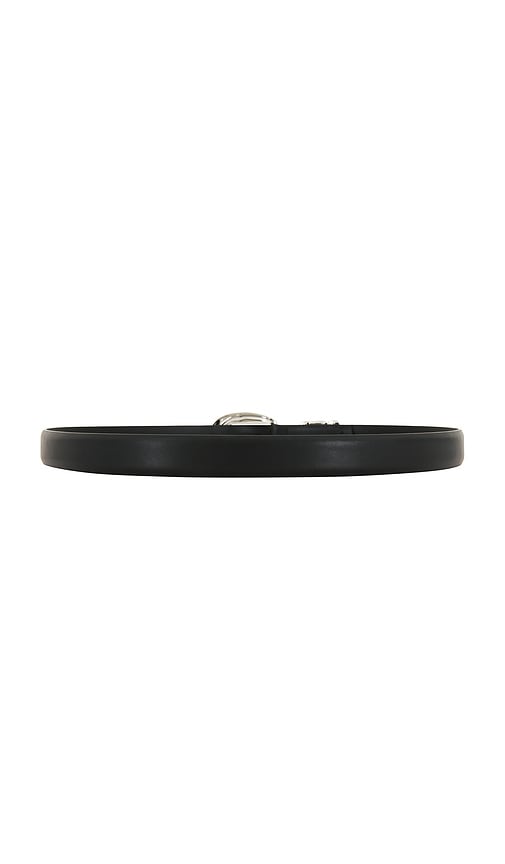 Madewell Triple Metal Keeper Belt In Black & Silver