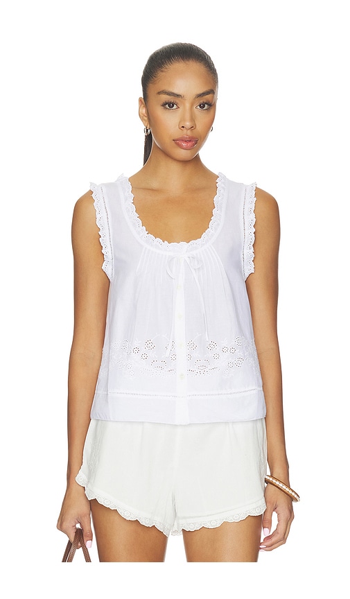 Madewell TOP BLOUSE LEAH en White Taille M Also en XXL 99 €