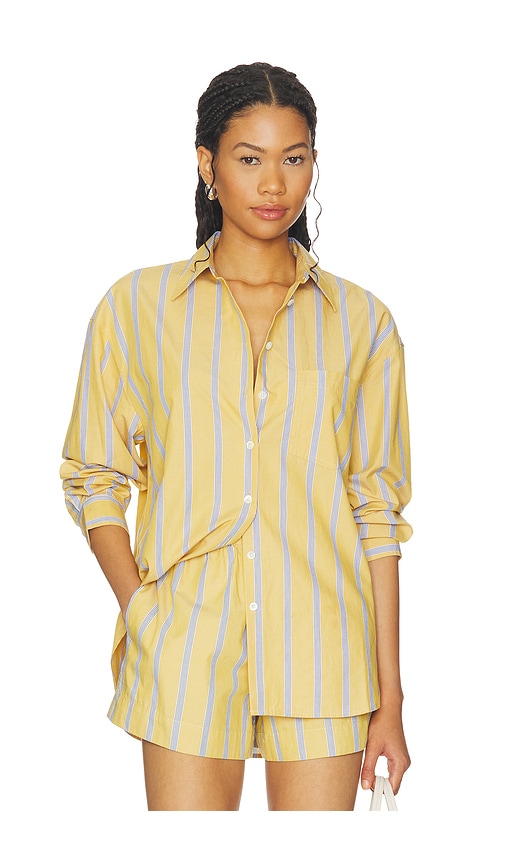 Madewell CHEMISE EASY en Yellow. Taille XXS. Also en S.