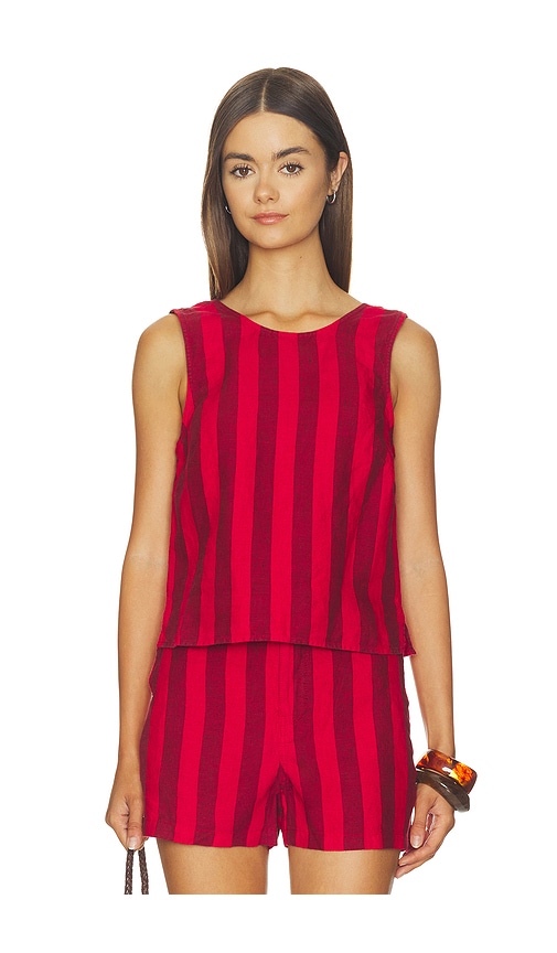 Madewell TOP BLOUSE ODIN en Red. Taille S. Also en XXS, XS, M, L, XL, XXL.