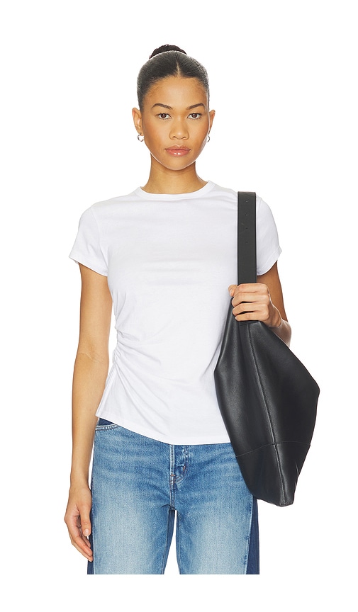 Madewell Asymmetrical Snitched Tee Shirt en White. Taille XXS. Also en XXL.