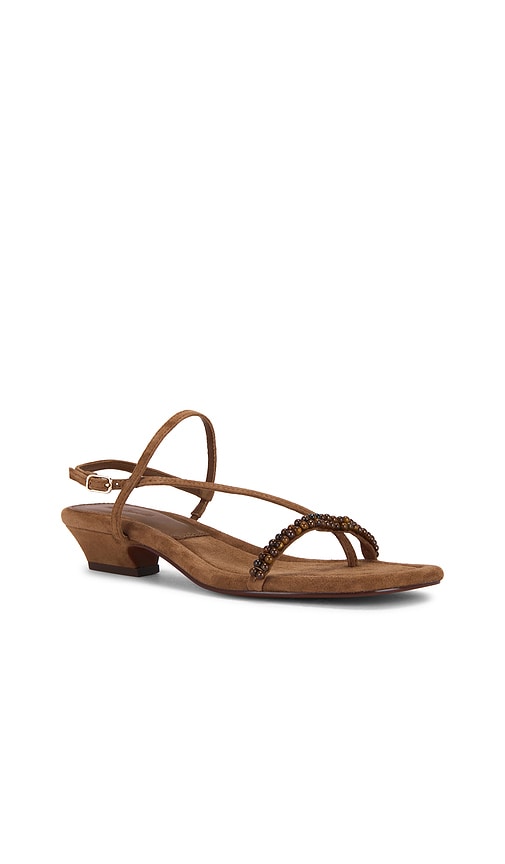 Madewell Tonio Beaded Strappy Sandals Aged Cognac In Brown