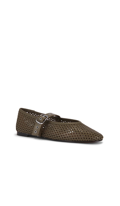 Madewell Perforated Remy Mary Jane Flat In Brown