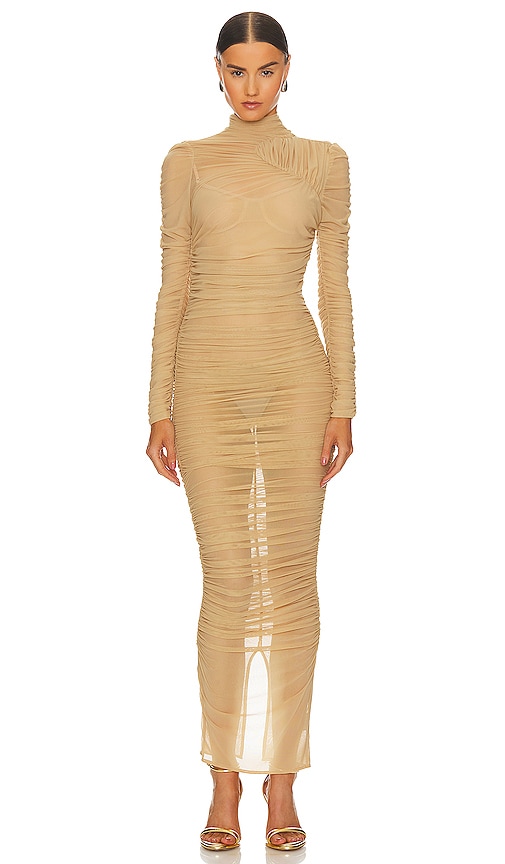 Mother of All Serena Dress in Golden Nude