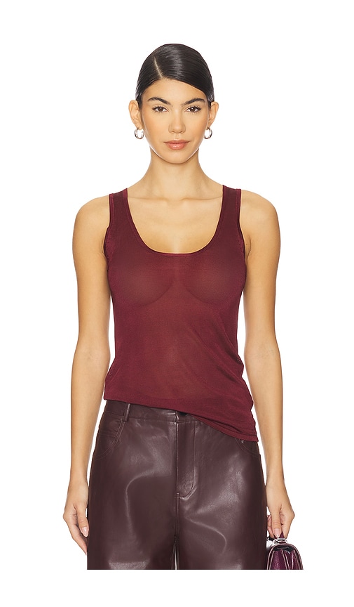 Mother Of All Elena Tank Top In Burgundy