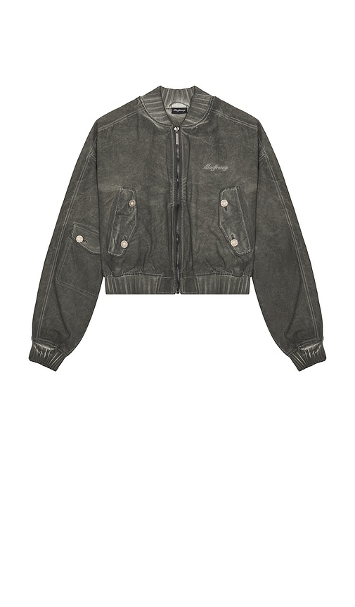 Oversized Bomber in Charcoal. - size L (also in M, S, XL/1X) - MADFRENZY - Modalova