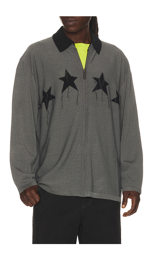 MADFRENZY Star Knit Zip Shirt