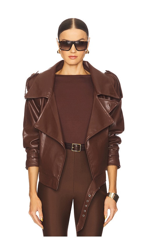 Mariandree Gaitan Giorgia Jacket In Brown