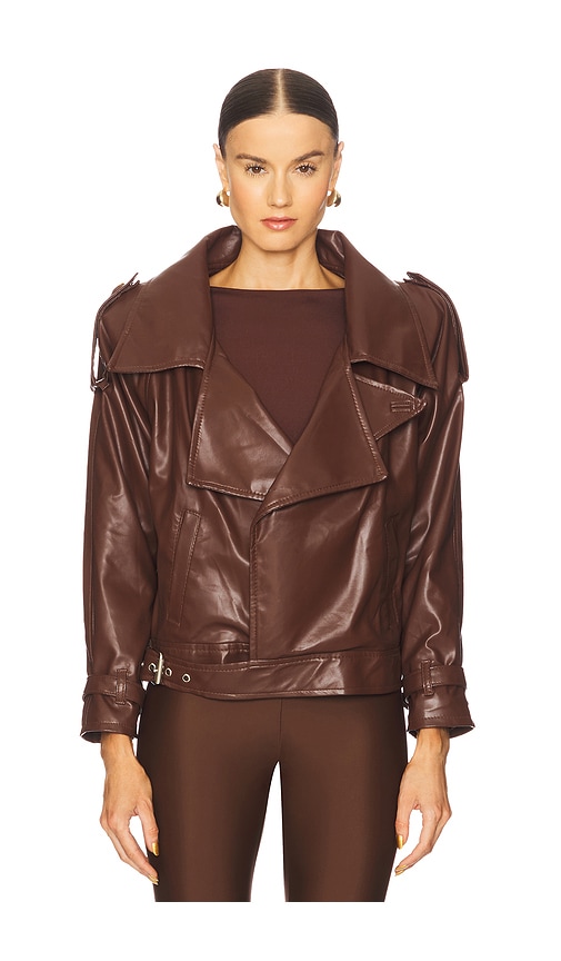 Mariandree Gaitan Giorgia Jacket In Brown