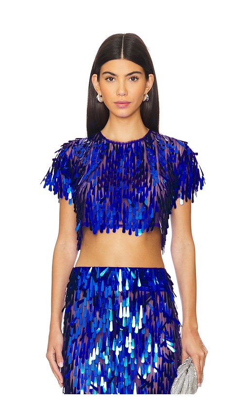 Shop Mariandree Gaitan Thaylu Top In Blue