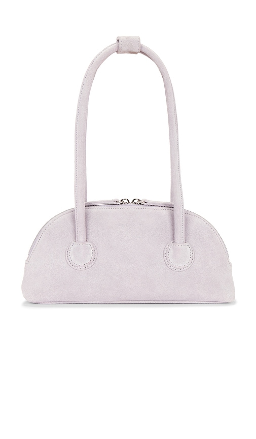 [Margesherwood] /☆ BESSETTE SHOULDER /llic grey foiled MARGESHERWOOD Bessette Shoulder Bag in Lavender Grey Suede