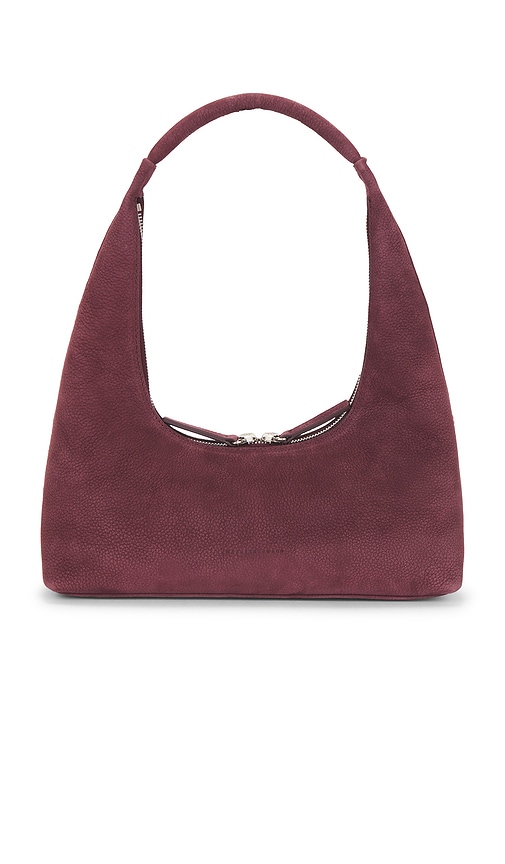 MARGESHERWOOD Hobo Shoulder Bag in Wine Nubuck
