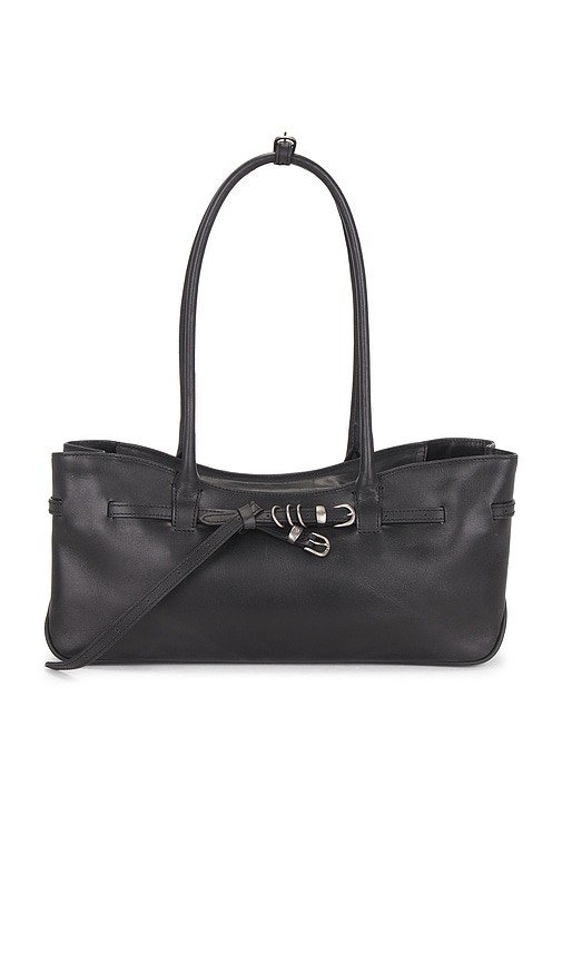 Margesherwood Grandma Used Shoulder Bag In Black Pull Up