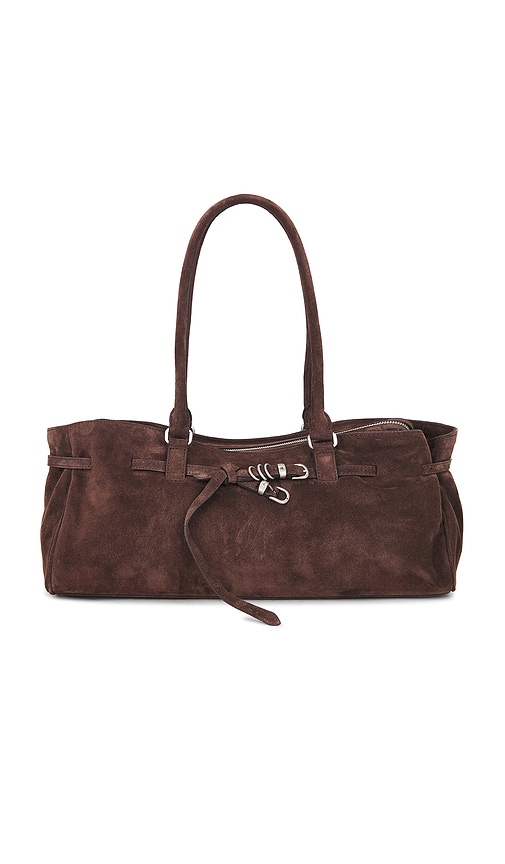 MARGESHERWOOD Soft Grandma Shoulder Bag in Brown.