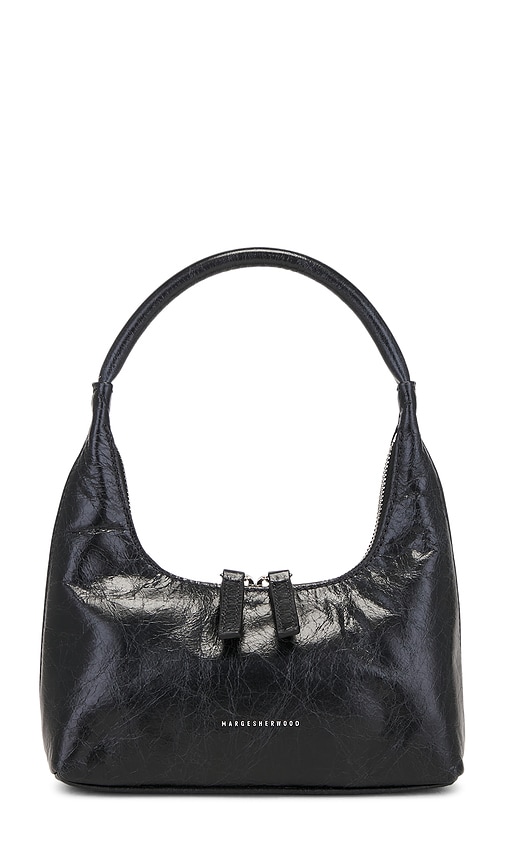 MARGESHERWOOD Hobo Mini Bag in Black Pull Up Crinkle | REVOLVE