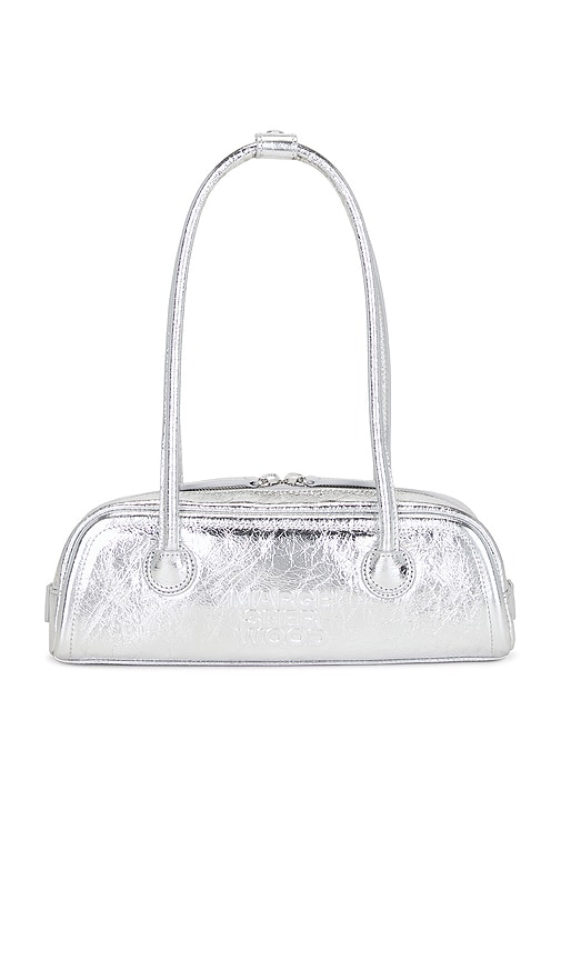 MARGESHERWOOD Soft Boston East West Mini Bag in Metallic Silver.