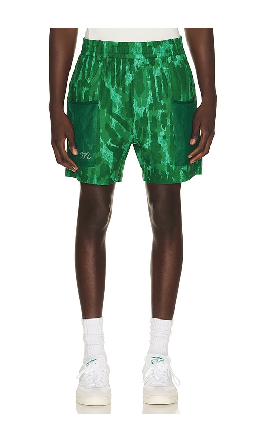 Malbon SHORT À POCHES MESH BASKET en Green. Taille M. Also en S, XL/1X.