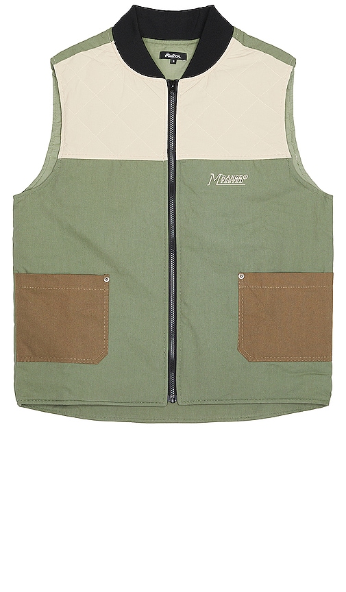 Malbon Rawlins Padded Vest in Sage & Sand