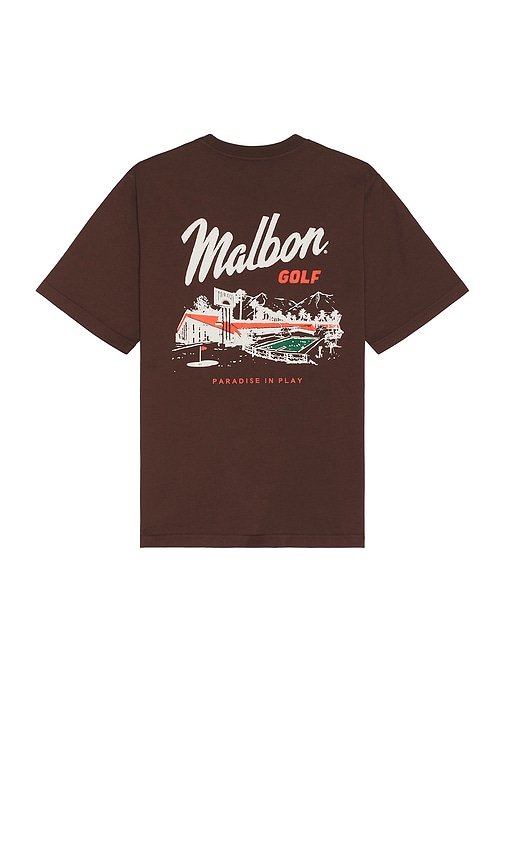 Malbon Golf Vista Pocket T-shirt in Brown