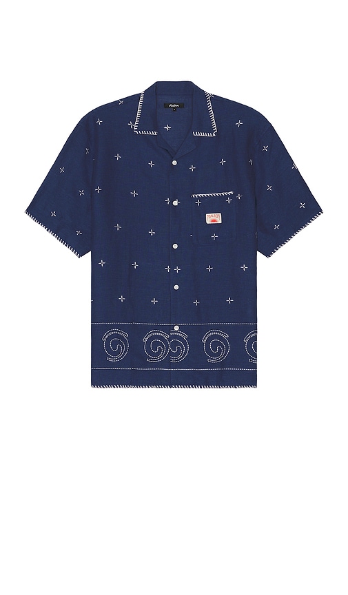 Tシャツ・カットソー Malbon Golf Toko Toko Button Up Shirt SKY BLUE MAN M3321PTS4 Malbon Golf Ronin Linen Button Down Shirt in Navy | REVOLVE