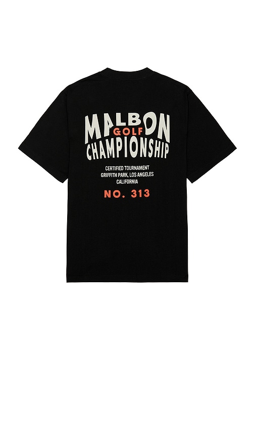 Malbon Golf Championship T-Shirt in Onyx